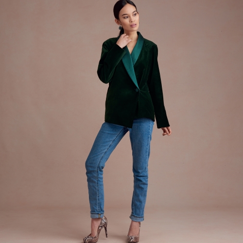 Naiste ja Petite-naiste raglaanõlgadega jakid, Simplicity Pattern #S8955 