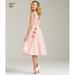 Women`s Vintage 1950`s Wrap Dress in Two Lengths, Simplicity Pattern #8085 