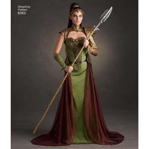 Naiste fantaasia-Ranger kostüüm, Simplicity Pattern #8363 