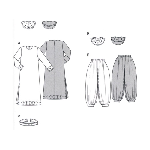 Cleopatra & Souleika, Kasv 140-170 cm / Burda 2497 