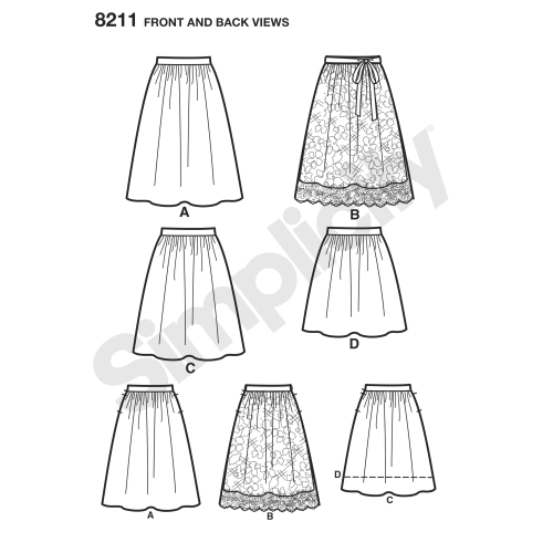 Naiste Dirndl seelikud kolmes pikkuses, Simplicity Pattern #8211 