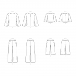 Laste ja naiste topp ja püksid, suurused: A (3 - 8 /XS-XL), Simplicity Pattern #S9121 
