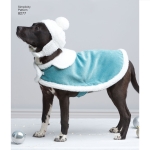 Fliisist mantel koerale ja mütsid kolmes mõõdus, suurused: A (S-M-L), Simplicity Pattern #8277 