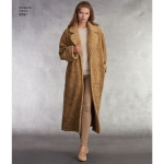 Misses Loose Fitting Lined Coat, Sizes: A (XS-S-M-L-XL), Simplicity Pattern #8797 