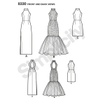 Women`s Dress with Skirt and Back Variations, Simplicity Pattern #8330 