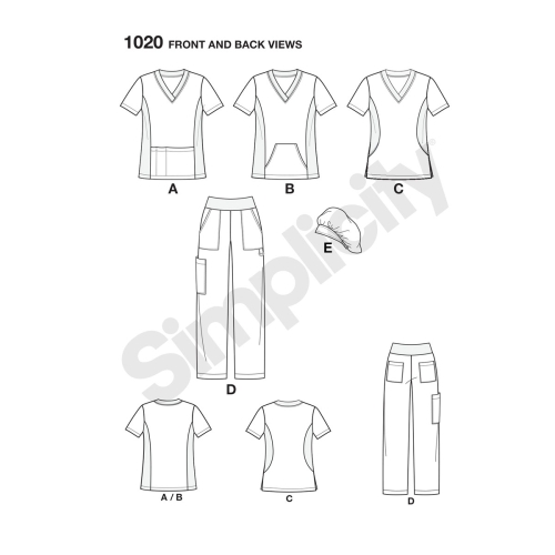 Naiste pluss mõõdus rõivad, Simplicity Pattern #1020 