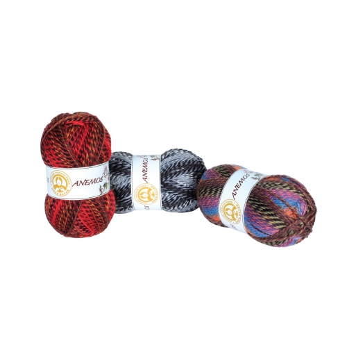 Sujuvate värvivahetustega lõng Anemos Madame Tricote, 200 g = 300 m  