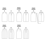 Выкройка: Misses` sirged Skirts and Belt, Butterick B6746 