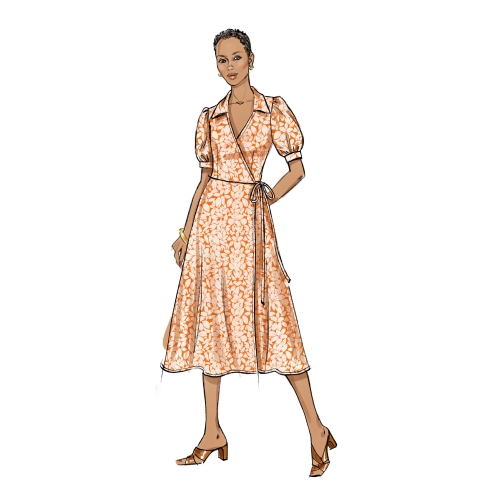 Lõikekomplekt BUTTERICK B6928 MISSES` DRESS IN TWO LENGTHS 