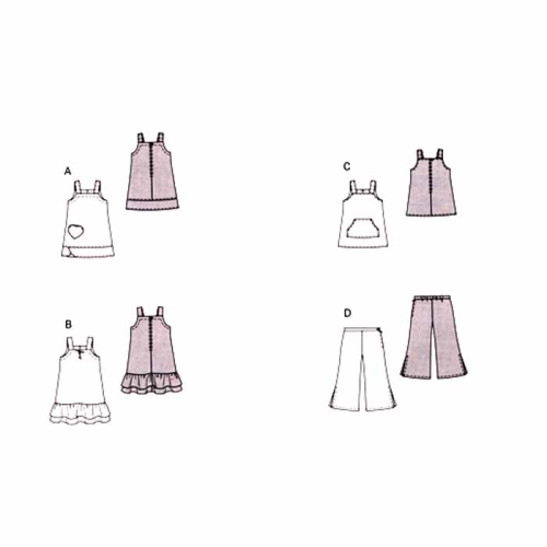 Kleidid & püksid, Kasv 98-128 cm, Dress & pants, Burda 9703 