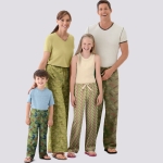 Unisex kodused riided; magamisriietus - püksid, suurused: A (XS - L / XS - XL), Simplicity Pattern #S9129 