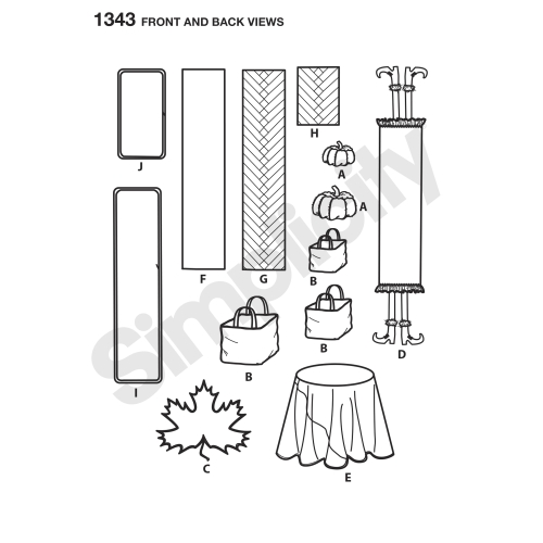 Aksessuaare lauale, Simplicity Pattern #1343 