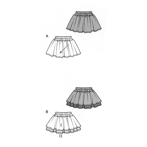 Seelikud 86- 116cm, Skirt, Burda 9502 