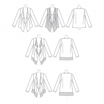 Выкройка: Misses` Cascade-Collar knit Jacket, Butterick B6527 