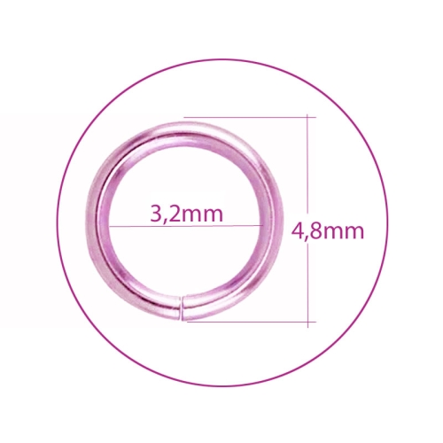 Metallirenkaat ketjuvalmistukseen, metallilanka 20 ga ø0,8 mm, rengas ø3,18 mm, Beadalon (USA) 