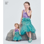 Child`s and 18` Doll Costumes, Sizes: A (3-4-5-6-7-8), Simplicity Pattern #8725 