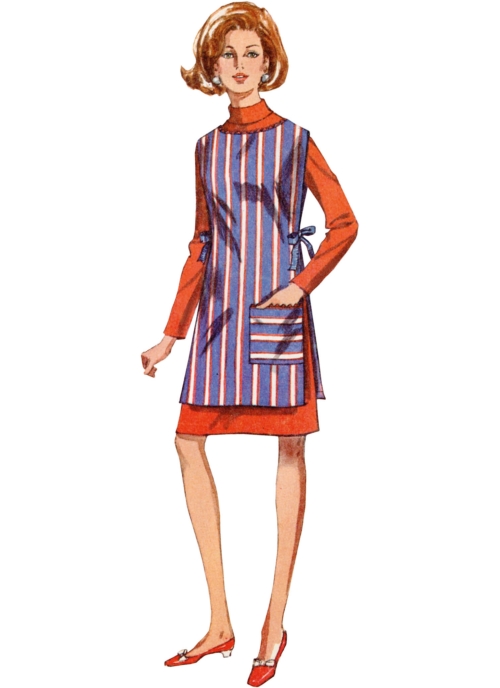 Simplicity Sewing Pattern S9726 MISSES` VINTAGE APRON OR BEACH COVER-UP IN TWO LENGTHS, SS9726OS 