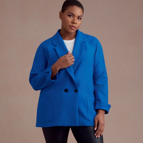 Naiste ja Petite-naiste raglaanõlgadega jakid, Simplicity Pattern #S8955 