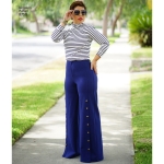 Naiste topp ja laia säärega püksid by Mimi G Style, Simplicity Pattern #8750 