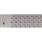Meigitarvikutega, tüdrukuga veniv puuvillasegu kangas 11636, 65x150cm kupong , Stenzo textiles 