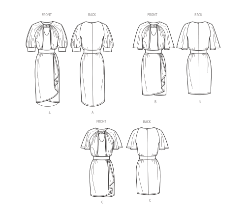 Simplicity lõikekomplekt S9677 MISSES` DRESSES WITH SLEEVE AND LENGTH VARIATIONS - DESIGNED FOR AMERICAN SEWING GUILD 