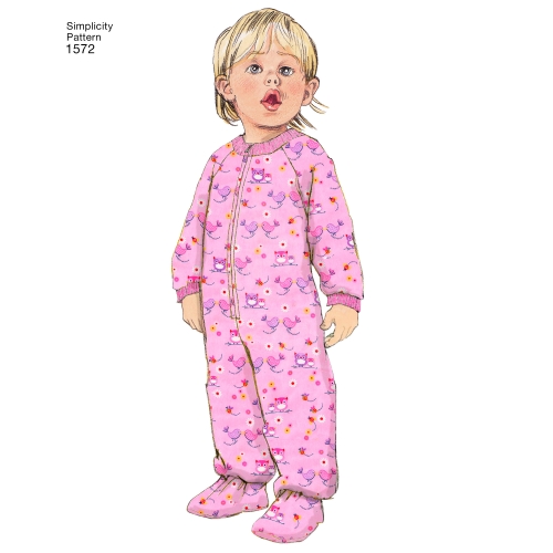 Väikelaste ja laste magamisriietus ja hommikumantel, Simplicity Pattern #1572 