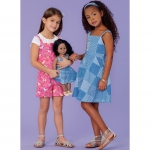 Выкройка: Girl`s Dress, Romper and 18` Doll Dress, Kwik Sew K0258 