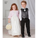 Child`s Vest, Bolero and Bow Tie, Sizes: A (3-4-5-6-7-8), Simplicity Pattern #1509 