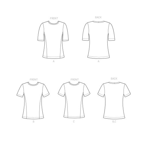 Simplicity Sewing pattern S9229 MISSES` KNIT TEE SHIRT, SS9229H5 