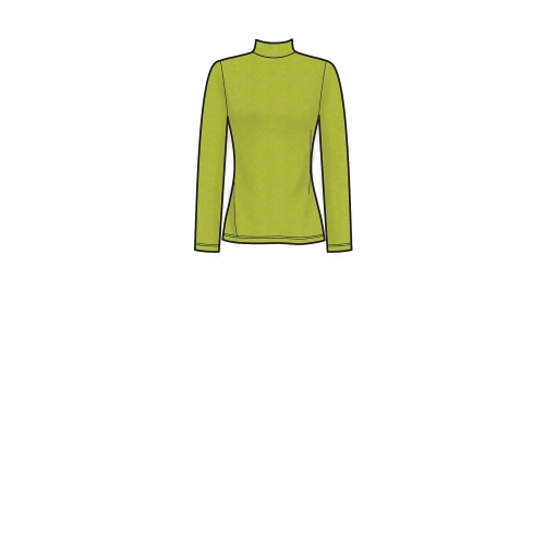 Naiste püksid, trikoo vest, kleit või topp suurused: A (XXS-XS-S-M-L-XL-XXL), Simplicity Pattern #S9018 