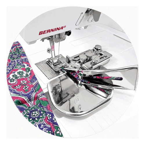 Universal bi-fold binder attachment for many sewing machines #87 Binder on the Bernina 450 