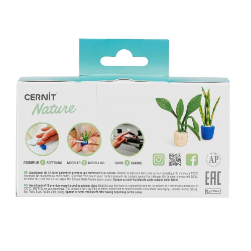 Полимерная глина, Пластика Cernit Nature комплект 12шт х 25г 