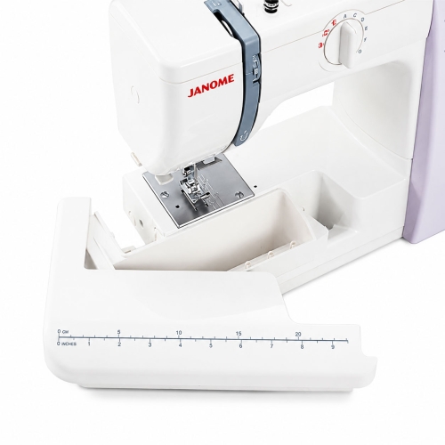 Ompelukone Janome 415 Tarvikelokero työtasossa