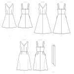 Выкройка: Misses` Dress and Sash, Butterick B6673 