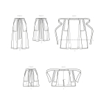 Швейные выкройки Simplicity S9335 Misses` Skirts in Two Lengths and Skort 