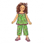 Выкройка: Children`s, sizes: Girls` Top, Dress, Pants and Hat, Butterick B5019 