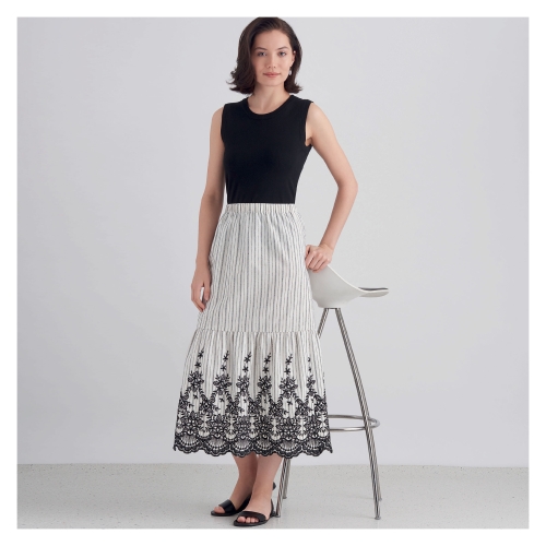 Naiste seelik võimalustega disainihäkiks, suurused: XXS-XS-S-M-L-XL-XXL, Simplicity Pattern #S8929 