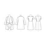 Ompelukaavat: Misses`, sizes: Women`s Coat and Dress, Butterick B6244 