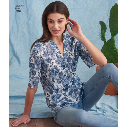 Naiste kleit pikkuse variatsioonide ja topiga, Simplicity Pattern # 8384 