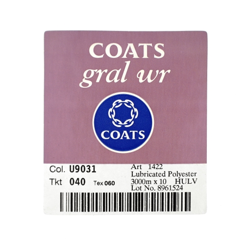 Coats Gral WR, 3000 m, voideltu vahva polyesterilanka, Nr.40, Tex.60 