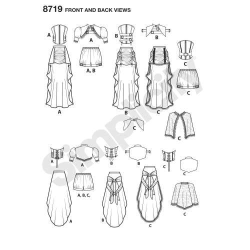 Naiste kostüümid, Simplicity Pattern #8719 