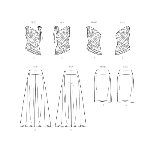 Simplicity lõikekomplekt S9789 MISSES KNIT TOPS, PANTS AND SKIRT, SS9789 