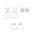 Simplicity Sewing Pattern Children`s and Girls` Dress, Top and Skirt, SS9560 