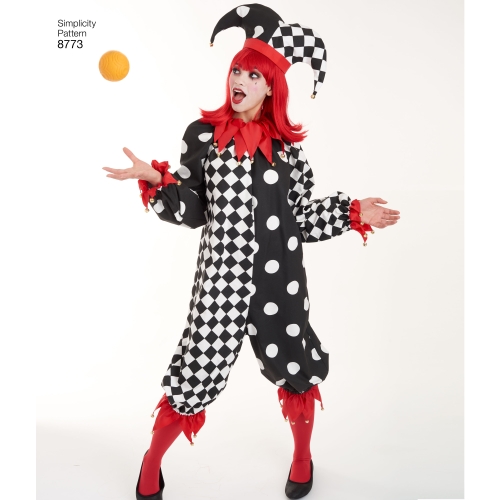 Naiste, meeste ja teismeliste kostüümid, suurused: A (XS-S-M-L-XL), Simplicity Pattern # 8773 