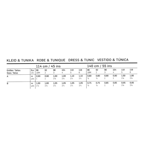 Kleit & tuunika 86 - 116cm, Dress & tunic/ Burda 9503 