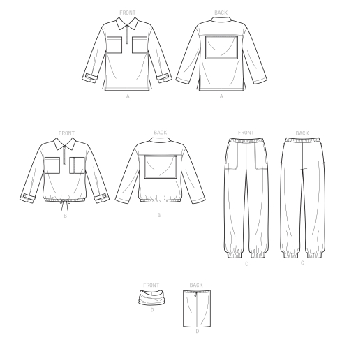 Simplicity lõikekomplekt S9278 UNISEX TOP, PANT, NCKPCE 