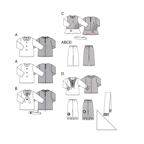 Särk ja püksid, Kasv 104-140 cm / Shirt & Pants / Burda 2506 