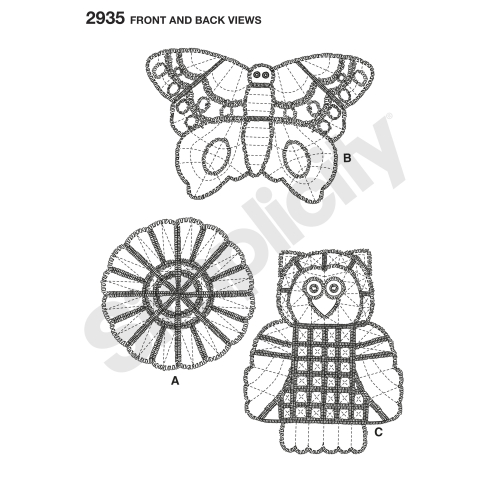 Aastehnikas (Rag-Rug) vaip-tekid, Simplicity Pattern #2935 