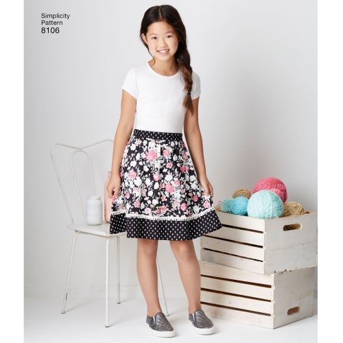 Õpi Õmblemist: seelikud tüdrukutele ja tüdrukutele Pluss, Simplicity Pattern #8106 