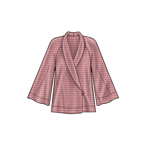 Naiste topid ja jakk lõikehäki võimalustega, Simplicity Pattern #S8993 
